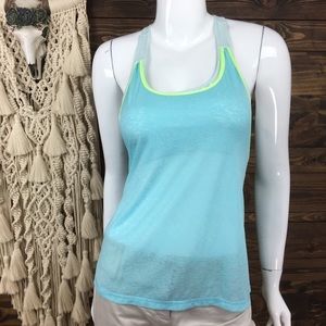 A&F | Racerback Tank Bra Workout Top Neon‎ Blue